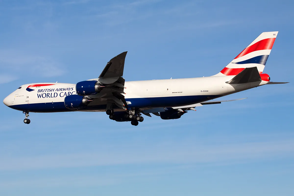 British Airways World Cargo Boeing 747-8F (G-GSSE) at Chicago - O'Hare International Airport.