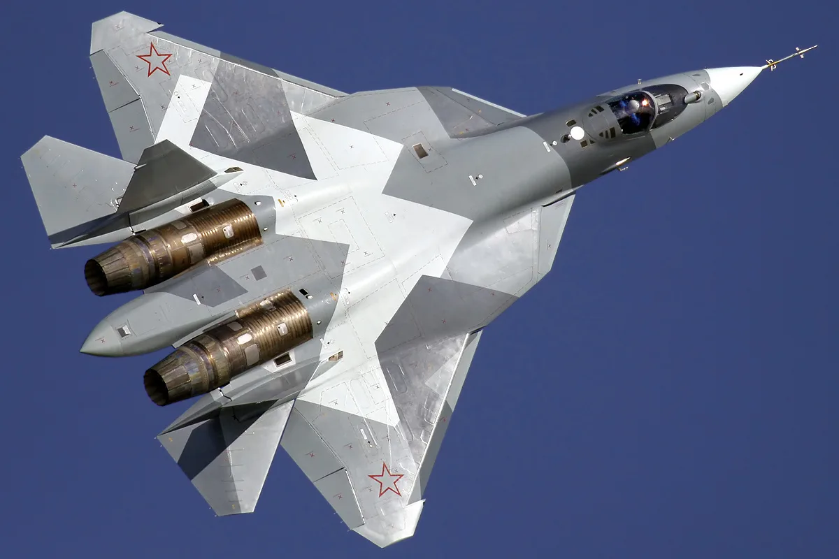 Sukhoi T-50 stealth multirole aircraft at MAKS-2011 airshow